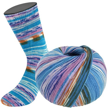 LANA GROSSA Meilenweit Seta | High-quality sock yarn with silk content, machine washable | Hand knitting yarn 55% virgin wool (Merino), polyamide, & silk | 100g wool for knitting & crocheting | 400m yarn on sale